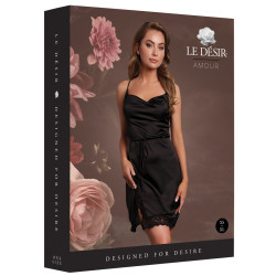Amour by Le Desir Robe Fendue Krystal Noir